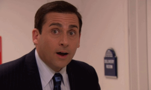 Michael Scott from the Office show making excited face 